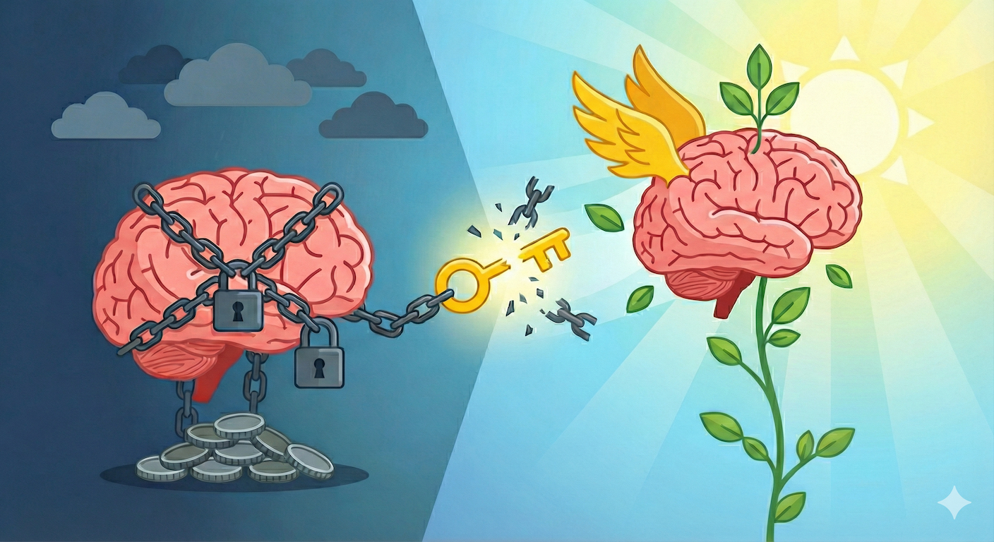 お金に対するメンタルセットを外そう！〜人生が変わる思考術！経済的・精神的な自由を手に入れるための道筋〜